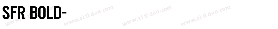 SFR Bold字体转换